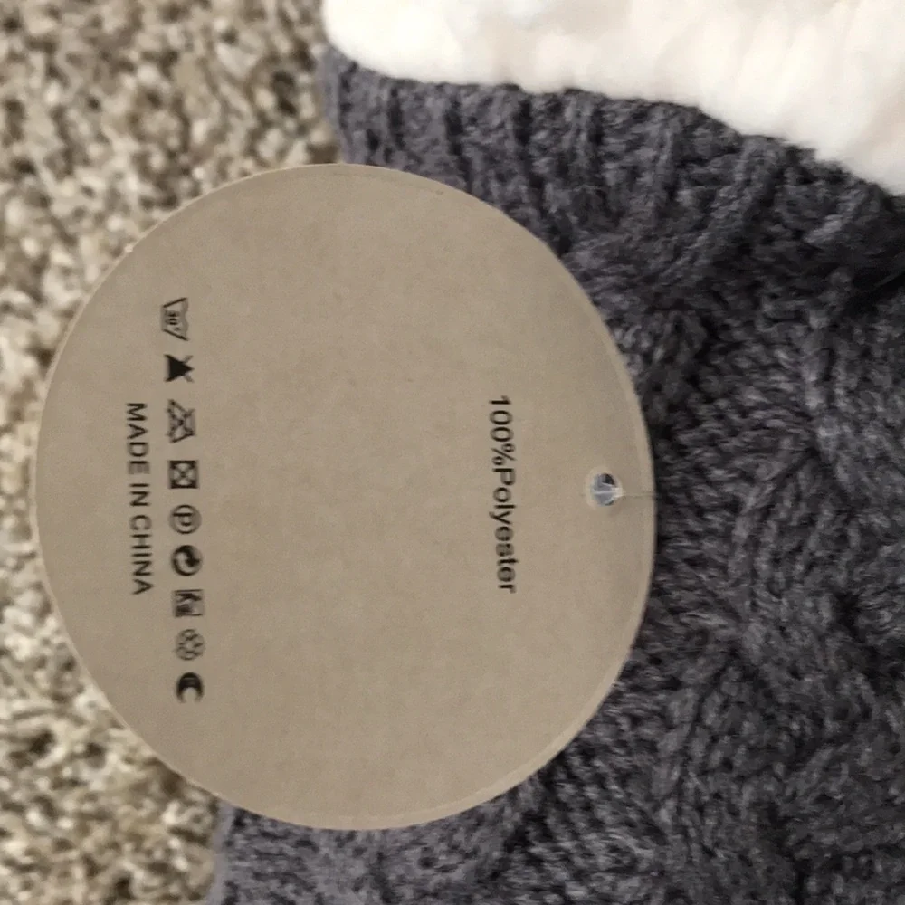 Gray Slipper socks, new